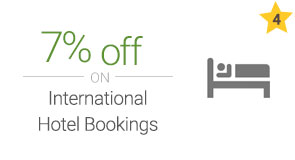 7% off on International Hotel Bookings