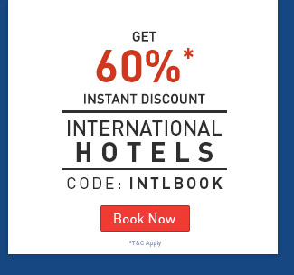 Get 60%* Instant Discount on Hotels