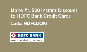 Up to Rs. 1500 Instant Discount to HDFC Bank Credit Cards