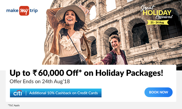 Up to Rs. 60,000 Off* on Holiday Packages!