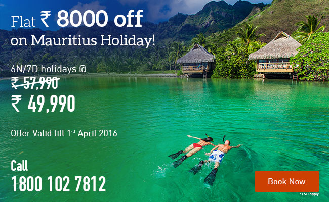 Flat Rs. 8000 off on Mauritius Holiday!