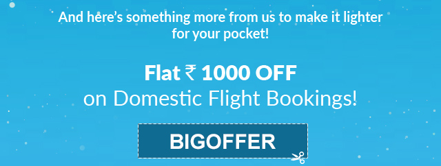 Flat Rs. 1000 Off on domestic Flight Bookings!