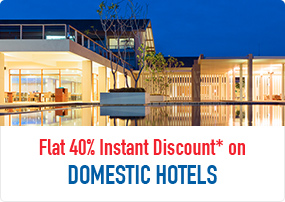 Flat 40% Instant Discount* on Domestic Hotels