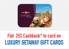 Flat 25% Cashback* to card on Luxury Getaway Gift Cards