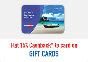 Flat 15% Cashback* to card on Gift Cards