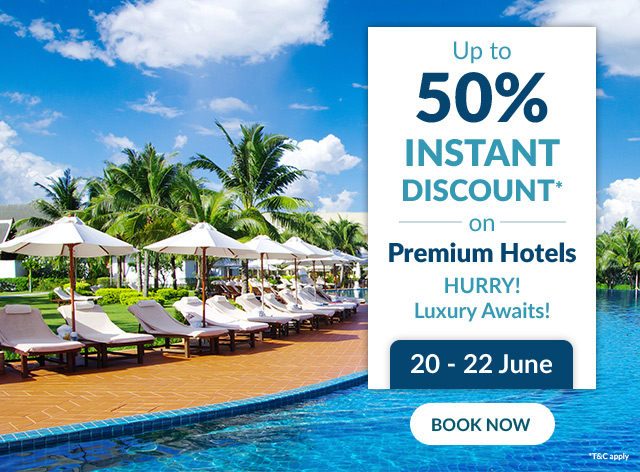 Up to 50% Instant Discount* on Premium Hotels